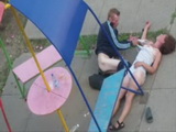 Totally Wasted Drunk Russian Couple Fucking In The Public Park